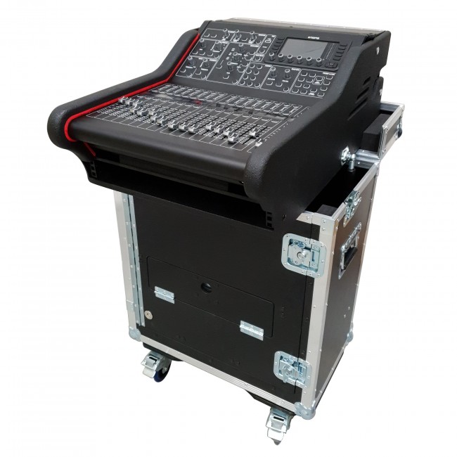 For MIDAS M32R Flip-Ready Hydraulic Console Easy Retracting Lifting 1U Rack Space Case by ZCASE