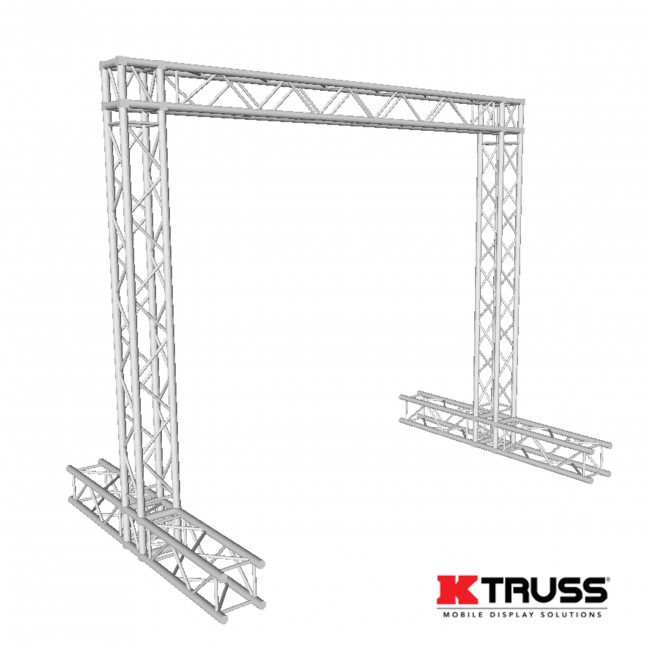 8x8' Ft K-Truss Economy Aluminum Truss Outdoor Banner Display System - Banner Not Included