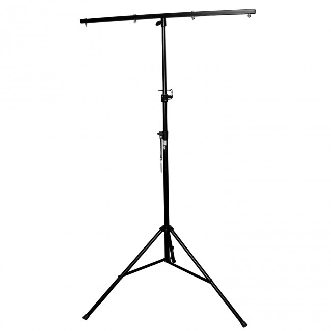 Lightweight Height Adjustable DJ Lighting Stand with Square T-Bar – adjusts up to 9 Ft Height