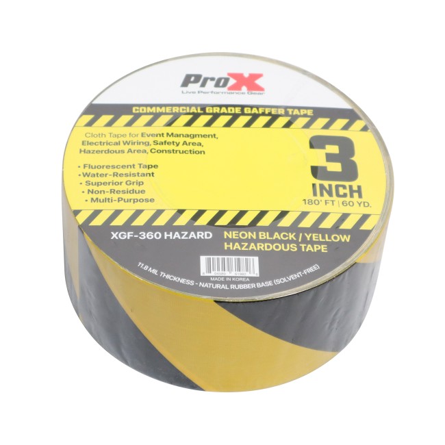 3 Inch 180FT 60YD Hazardous Commercial Grade Gaffer Tape Pros Choice Non-Residue