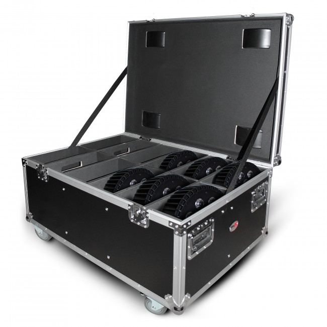Par Can Universal Utility Case 4 Wheels Will Hold 6 of 12 x12  Large or 12  of 12 x 5.5 Slim LED Par Lights