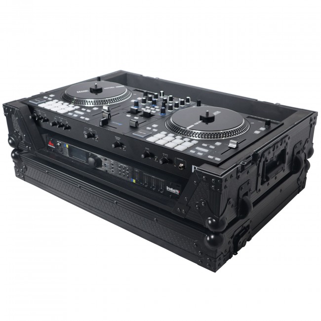 Flight Case For RANE ONE DJ Controller with 1U Rack and Wheels - Black Finish