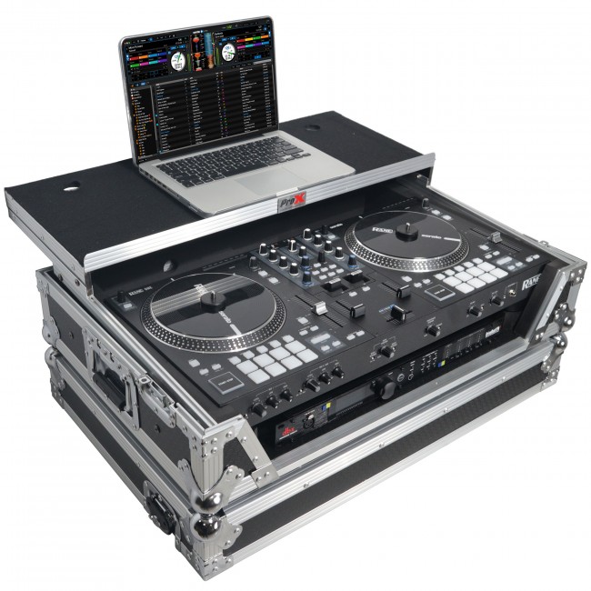 Flight Case For RANE ONE DJ Controller with Sliding Laptop Shelf, 1U Rack, and Wheels 