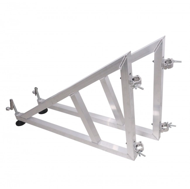 Pair of Vertical truss towers outrigger Leg Stabilizers with 2 clamps for F34 and 12 Bolted Truss 2 Pipe Diameter