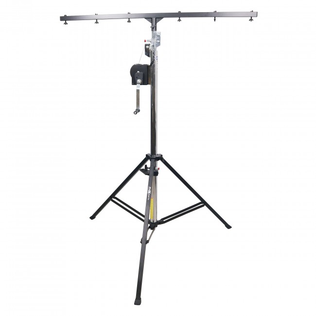 14 Ft Heavy-duty Lighting Crank Stand for Lifting Truss 220 lbs Capacity Incl 5ft T-Bar