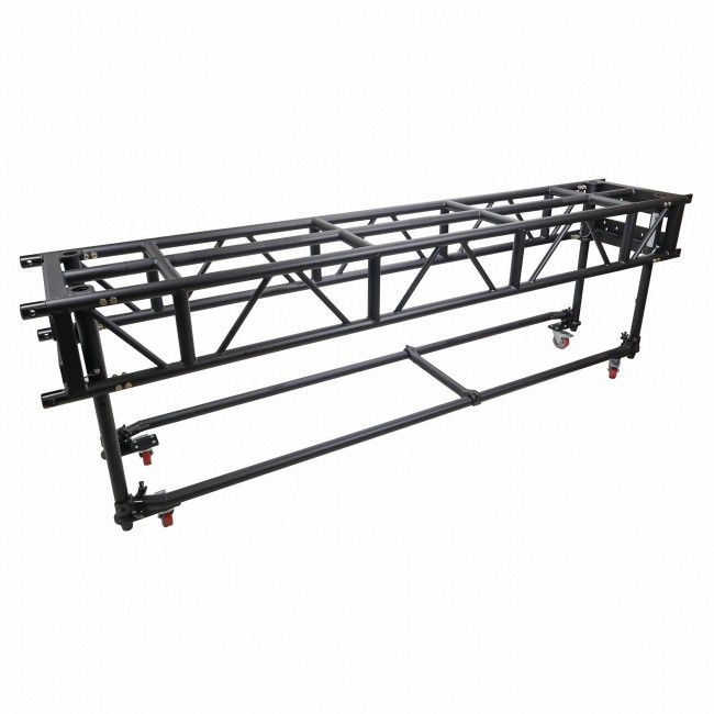 10' FT Pre-Rig Truss Segment with Removable Rolling Base System BLACK