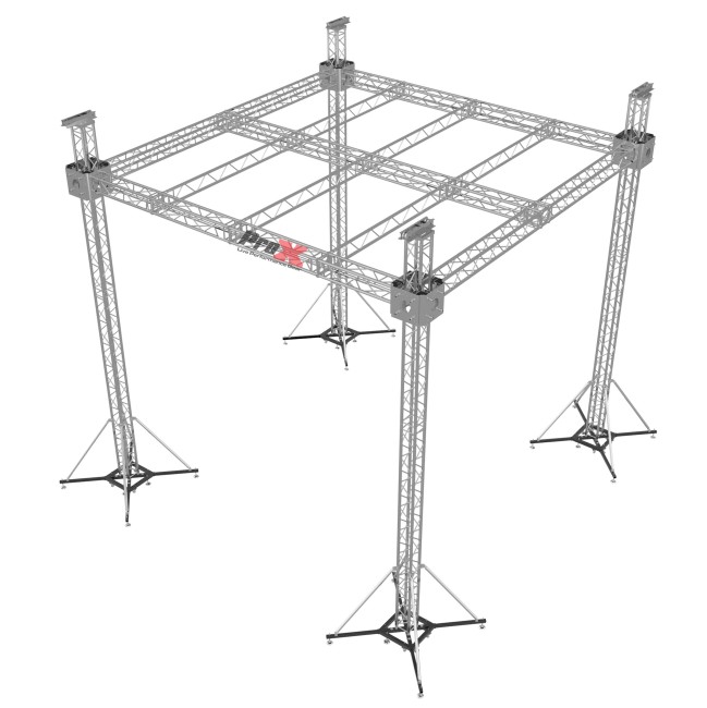 F34 Stage Roofing Truss System with Ground Support, Truss and Chain Hoists – 32x32x23 Ft.