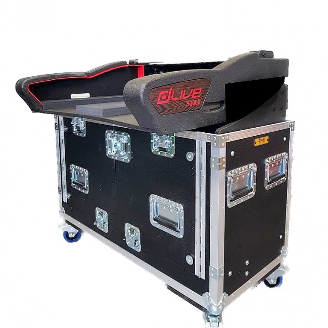 For Allen and Heath DLive S3000 Flip-Ready Hydraulic Console Easy Detatchable Lifting Flight Case with Wheels by ZCASE