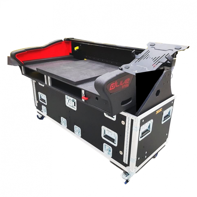 For Allen and Heath S7000 Flip-Ready Hydraulic Console Easy Retracting Lifting Case with Laptop Arm by ZCASE