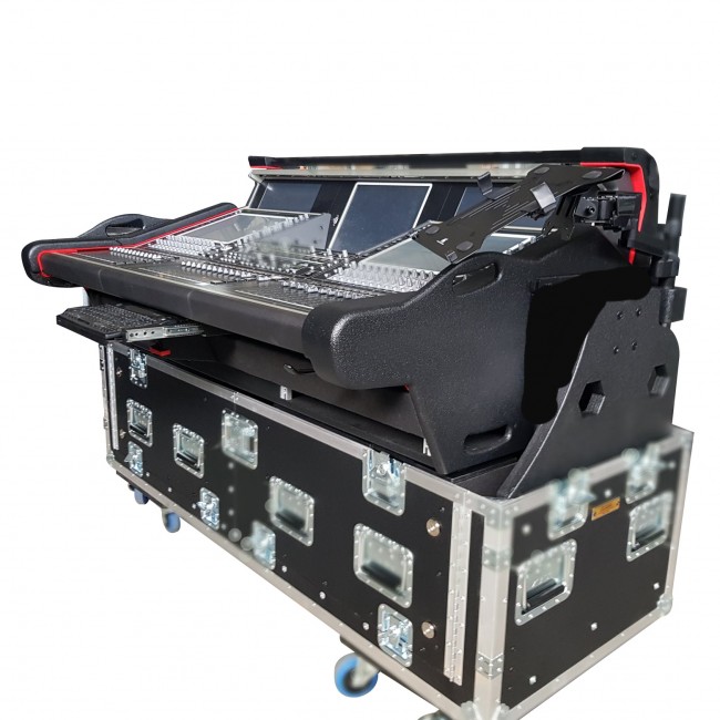 Flip-Ready Detachable Easy Retracting Hydraulic Lift Case With 2U for Digico SD5 Digital Mixing Console by ZCase®