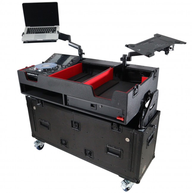 Flip-Ready Easy Retracting Hydraulic Lift Case for Denon DJ  SC 6000 PRIME | X1850 PRIME
